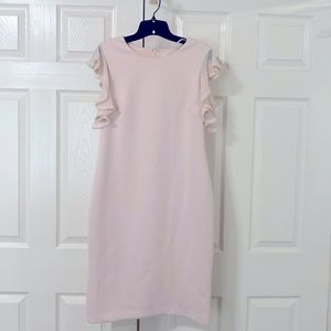 Calvin Klein short sleeve size 12 soft pink dress